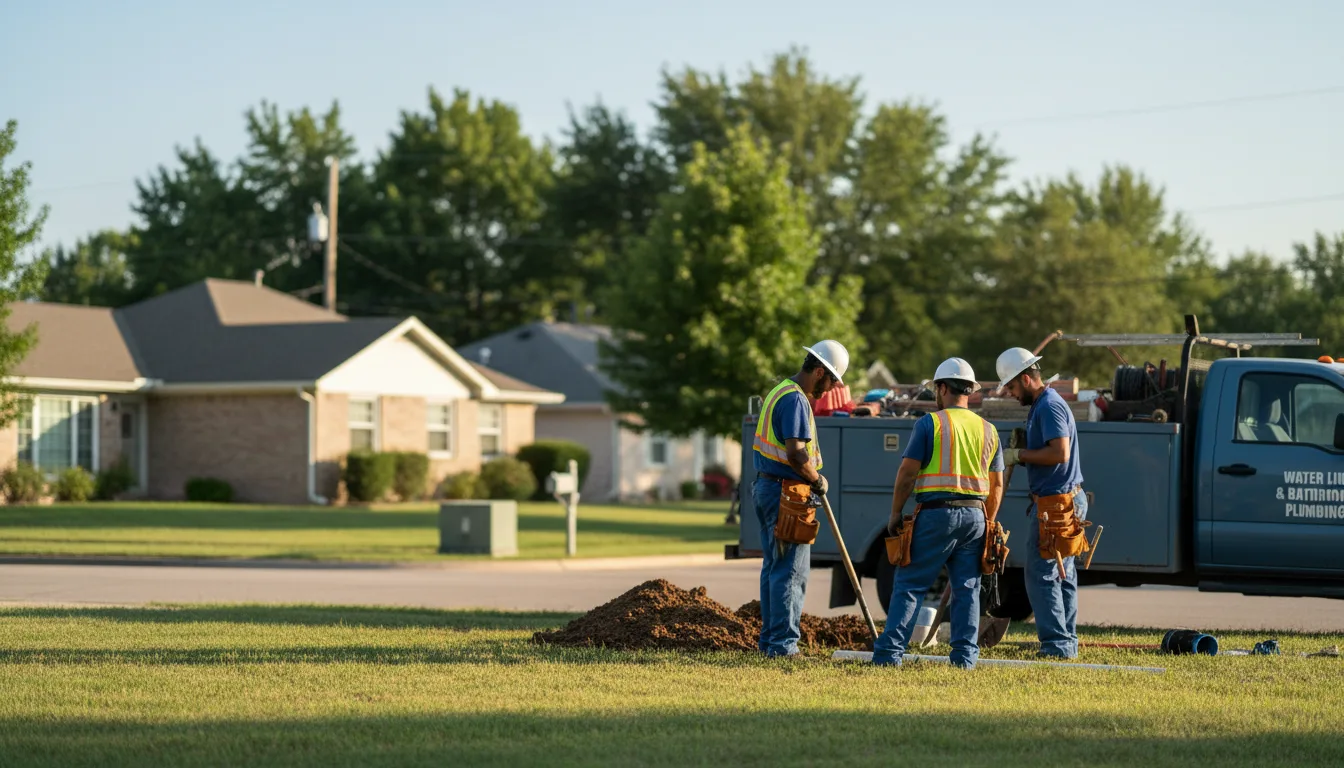 Residential water line and bathroom plumbing service in Bailey, MS